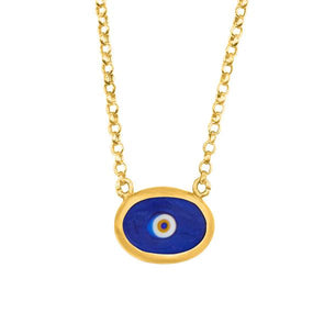 Blue Protection Juju Evil Eye Choker in 18K Gold