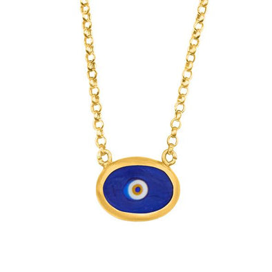 Blue Protection Juju Evil Eye Choker in 18K Gold