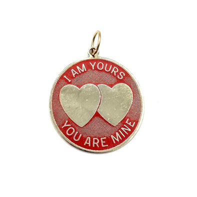 Vintage I am Yours You Are Mine Charm