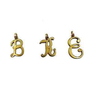 Vintage Brass Initials