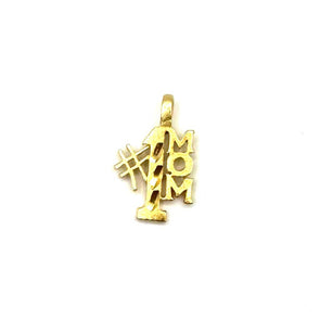 Vintage Gold-Tone #1 Mom Charm