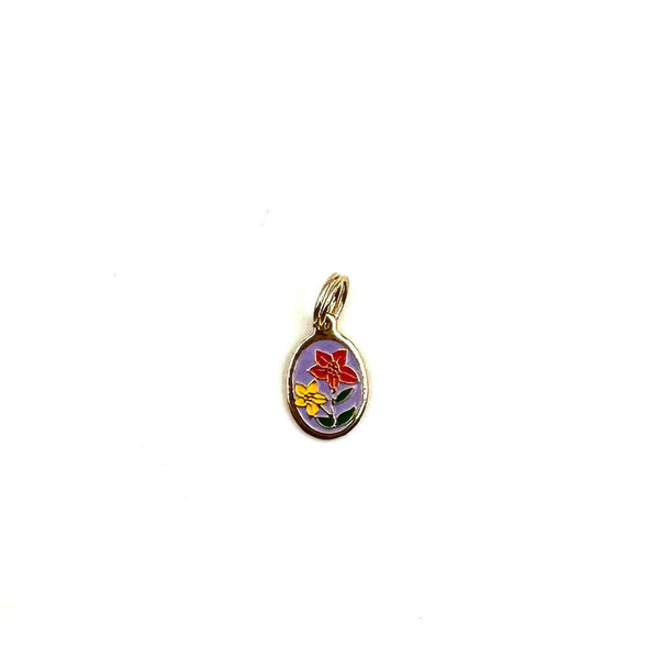 Red + Yellow Flower Charm