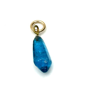 French Blue Glass Drop