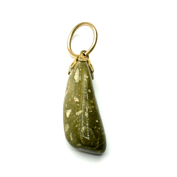 Vintage Green Stone Drop