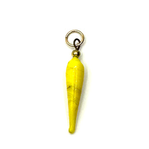 Vintage French Glass Yellow Drop