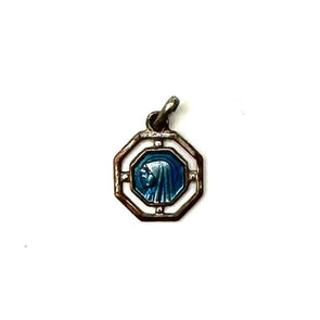 Vintage French Enameled Religious Medal