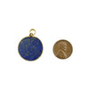 Gold-Plated Lapis Coin