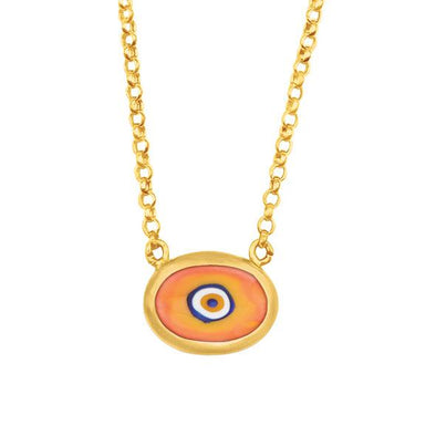 Orange Protection Juju Evil Eye Choker in 24K Gold