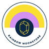 Large Rainbow Moonstone Heart with Diamond