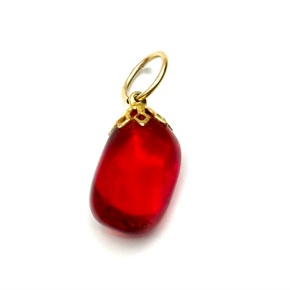 Vintage Red Glass Drop