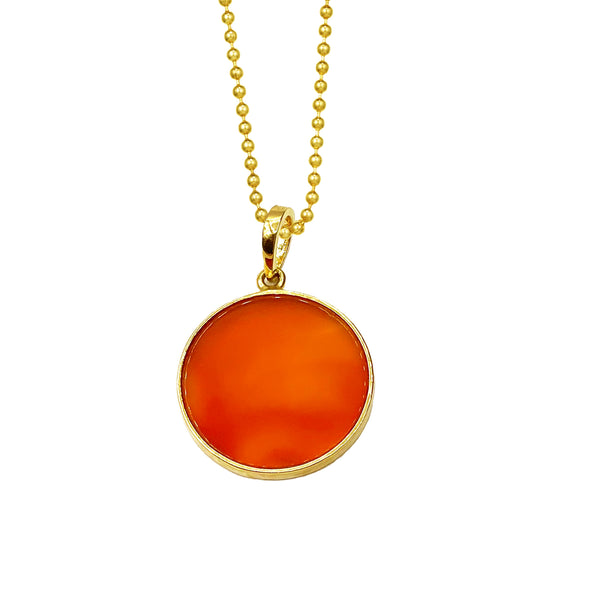 14K Carnelian Coin for Love