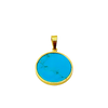 14K Turquoise Coin for Protection