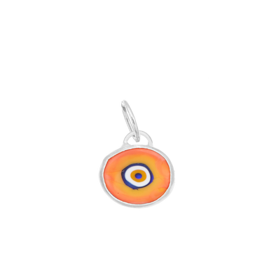 Orange Protection Juju Eyeball in Sterling Silver