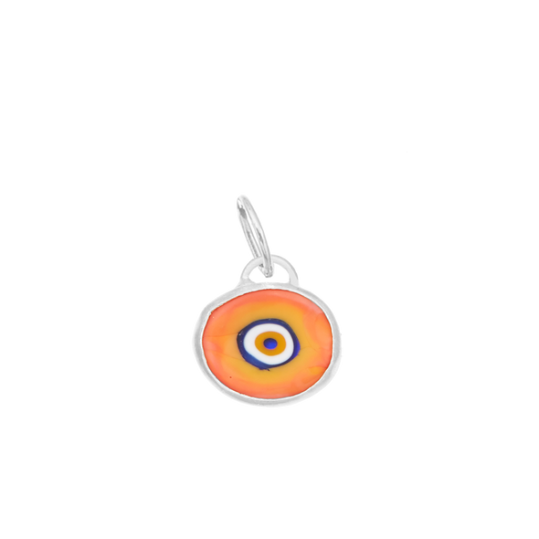 Orange Protection Juju Eyeball in Sterling Silver