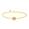 Orange Protection Single JuJu Evil Eye Bracelet in 18K Gold