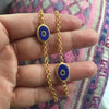 Blue Protection Single Juju Evil Eye Bracelet in 24K Gold
