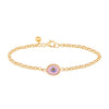 Lilac Protection Single JuJu Evil Eye Bracelet in 24K Gold