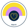 14K Onyx Heart for Strength, Simple