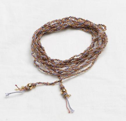 Gold + Silk Woven Intention Bracelet